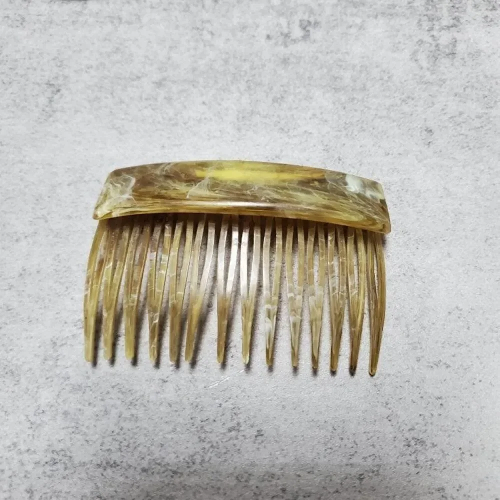 VTG Made in France Modele Depose Mixed Set of 3 Hair Barrette Clips & Comb